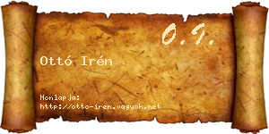 Ottó Irén névjegykártya